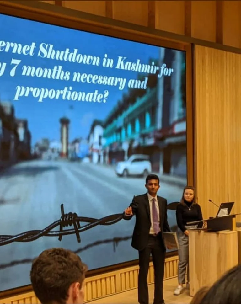 Pavan Srinivas speaks at an international human rights conference in Cambridge on the right to the Internet